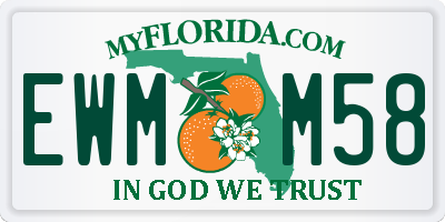 FL license plate EWMM58