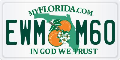 FL license plate EWMM60