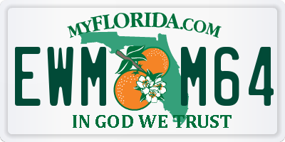 FL license plate EWMM64