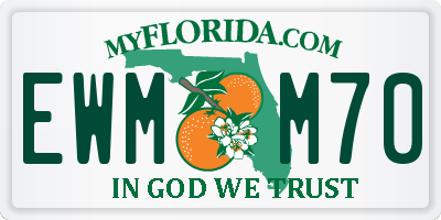 FL license plate EWMM70