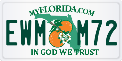 FL license plate EWMM72