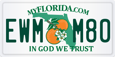 FL license plate EWMM80