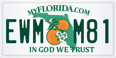 FL license plate EWMM81