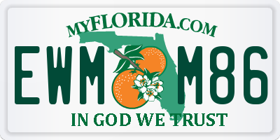 FL license plate EWMM86