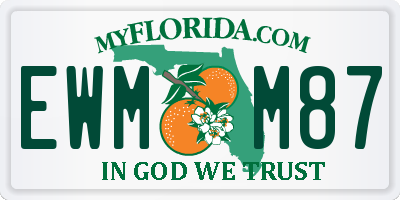 FL license plate EWMM87