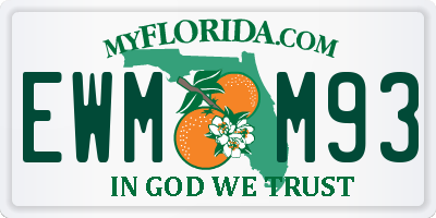 FL license plate EWMM93