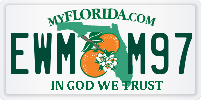 FL license plate EWMM97