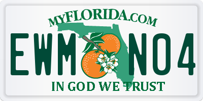 FL license plate EWMN04