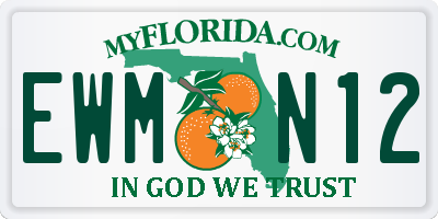 FL license plate EWMN12