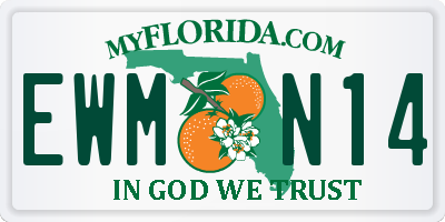 FL license plate EWMN14