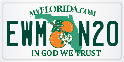 FL license plate EWMN20