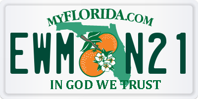FL license plate EWMN21