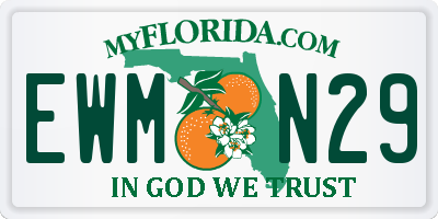 FL license plate EWMN29