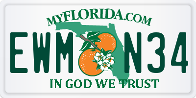 FL license plate EWMN34