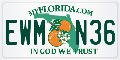 FL license plate EWMN36