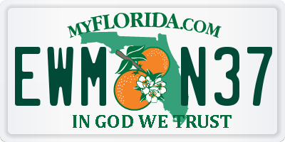 FL license plate EWMN37