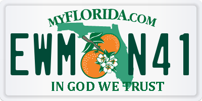 FL license plate EWMN41