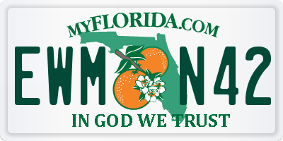 FL license plate EWMN42