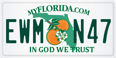 FL license plate EWMN47