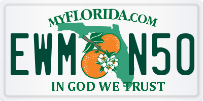 FL license plate EWMN50