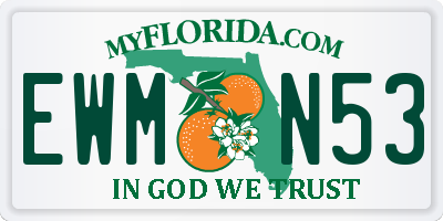 FL license plate EWMN53