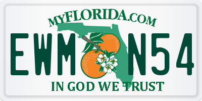 FL license plate EWMN54