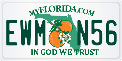 FL license plate EWMN56
