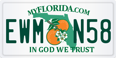 FL license plate EWMN58