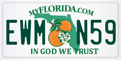 FL license plate EWMN59