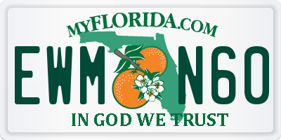 FL license plate EWMN60