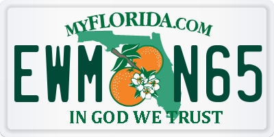 FL license plate EWMN65