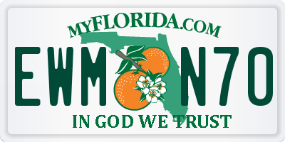 FL license plate EWMN70