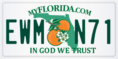 FL license plate EWMN71