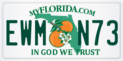 FL license plate EWMN73