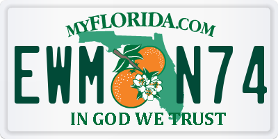 FL license plate EWMN74