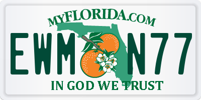 FL license plate EWMN77
