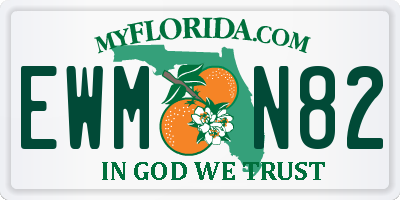 FL license plate EWMN82