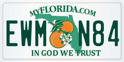 FL license plate EWMN84