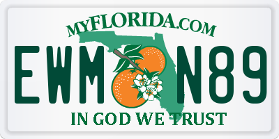 FL license plate EWMN89