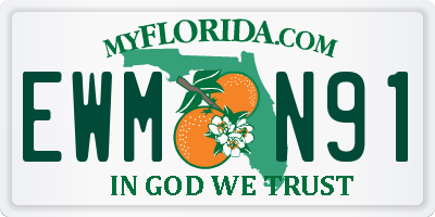 FL license plate EWMN91