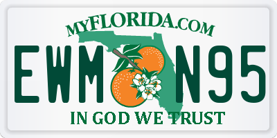 FL license plate EWMN95