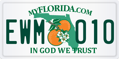 FL license plate EWMO10
