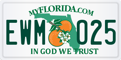 FL license plate EWMO25