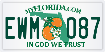 FL license plate EWMO87