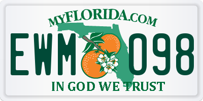 FL license plate EWMO98