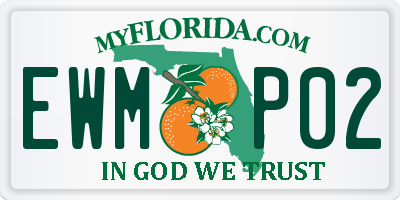 FL license plate EWMP02