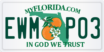 FL license plate EWMP03