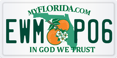 FL license plate EWMP06