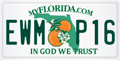 FL license plate EWMP16