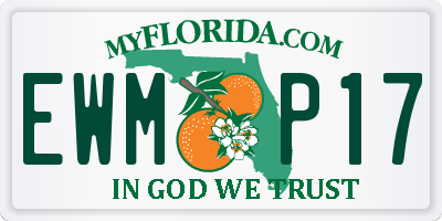 FL license plate EWMP17